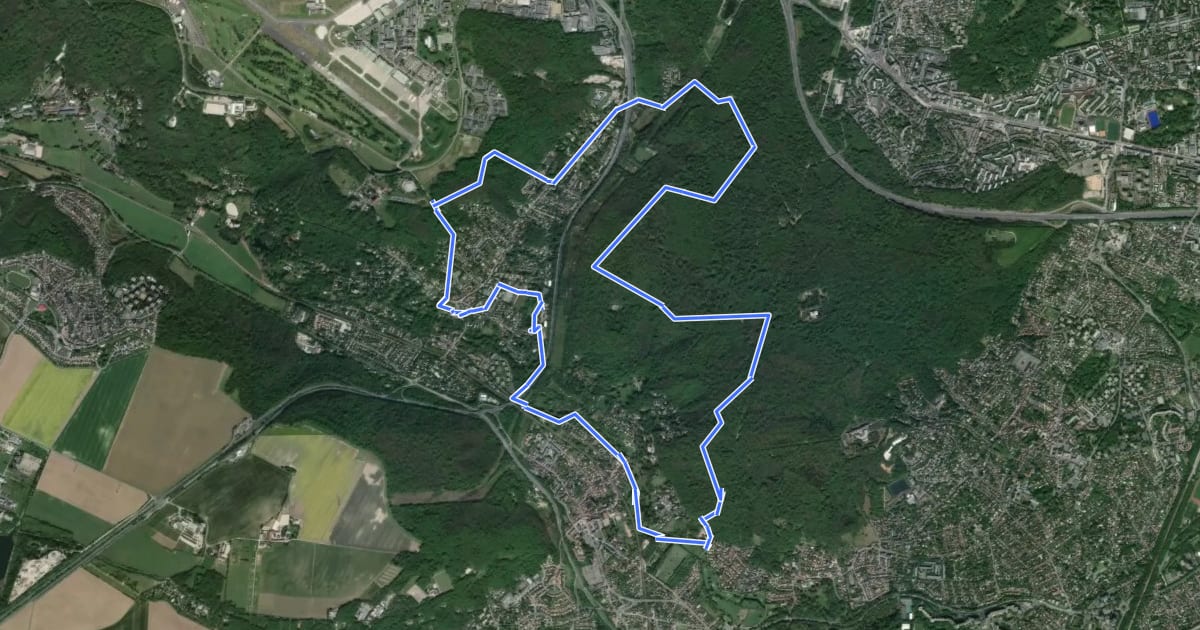Маршрут L'Abbaye aux bois на спутниковом снимке