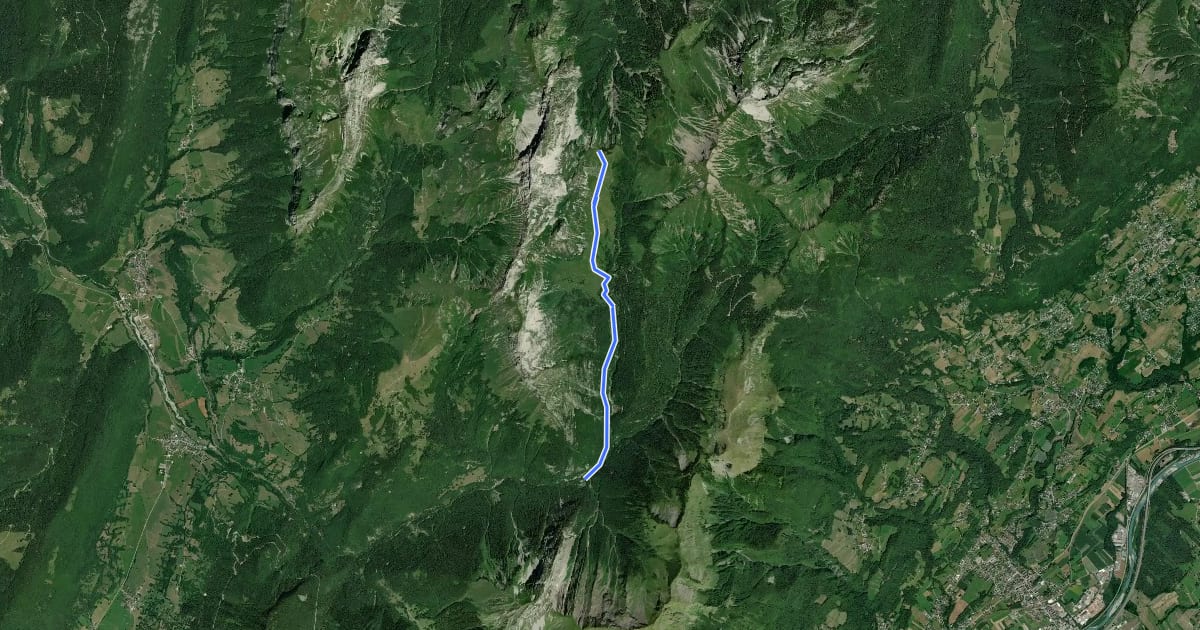 Маршрут L'alpage et le Col d'Orgeval на спутниковом снимке