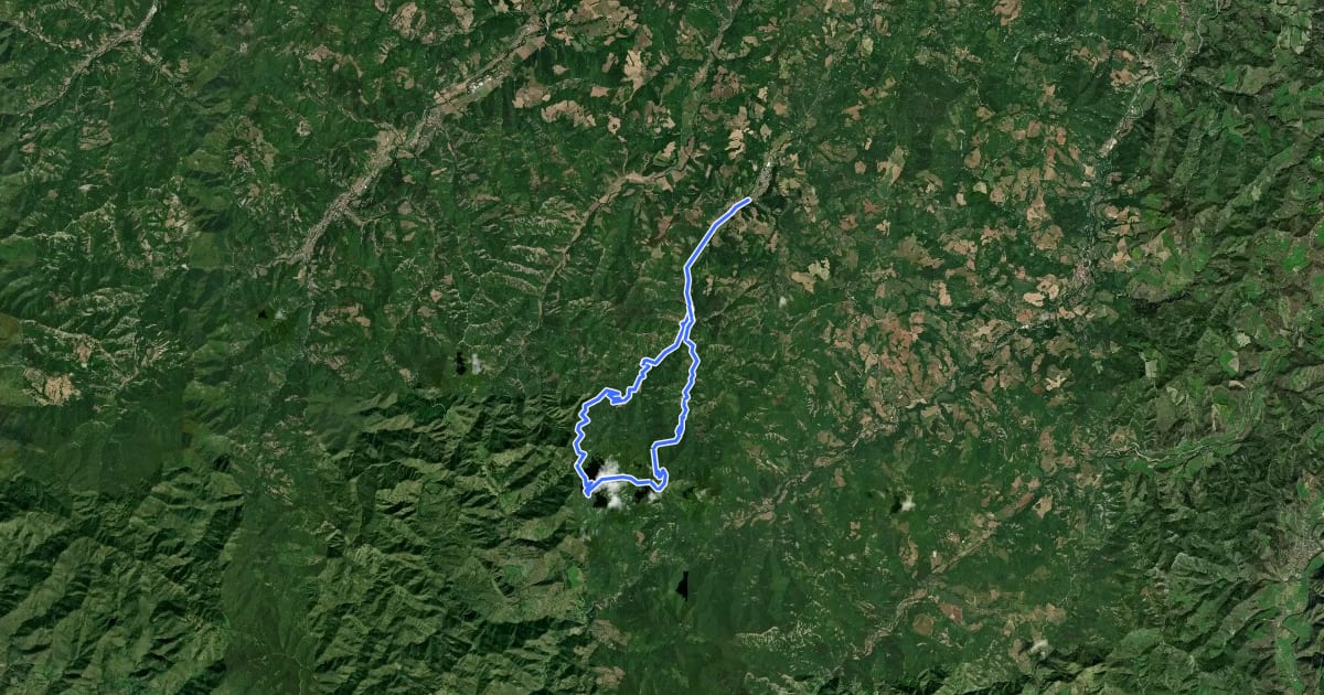 Маршрут L’Alta valle del Tramazzo на спутниковом снимке