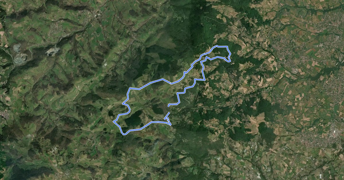 Маршрут L'Aqueduc на спутниковом снимке