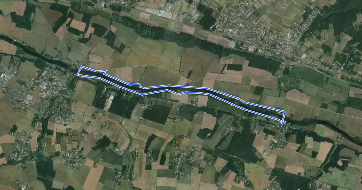 Маршрут L'Eau au Fil des Siècles en Val de Cher - Azay-sur-Cher на спутниковом снимке