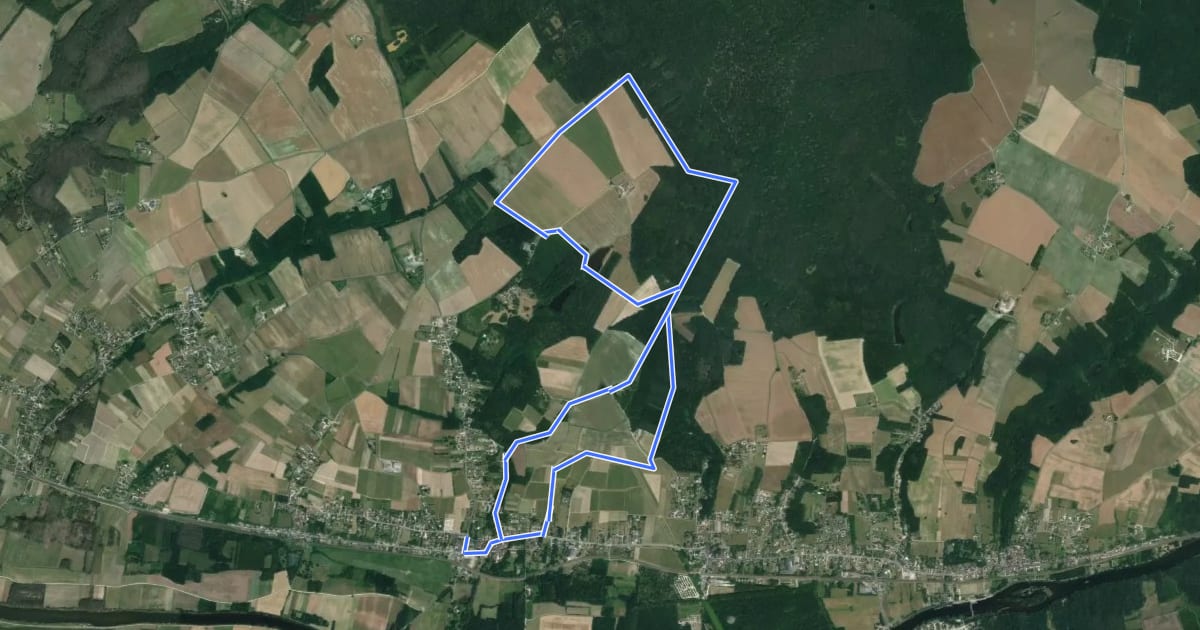 Маршрут L'Eau au Fil des Siècles en Val de Cher - Circuit Rouge - Civray-de-Touraine на спутниковом снимке