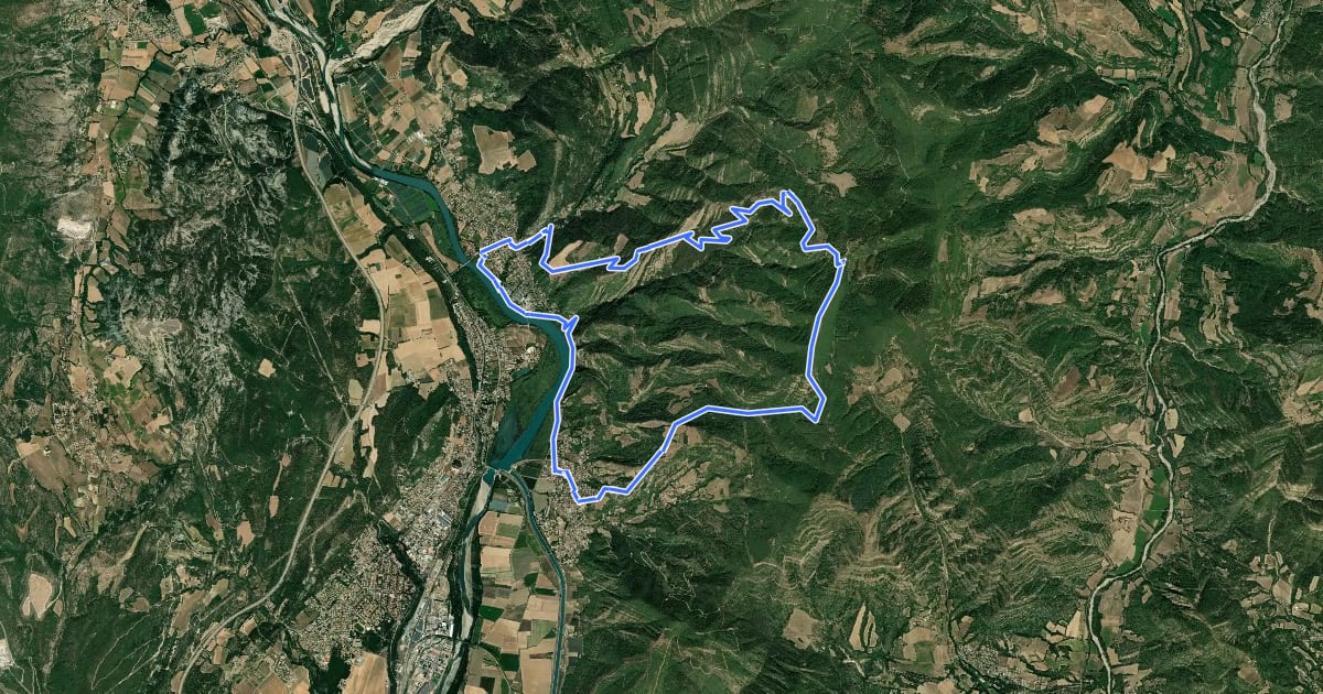Маршрут L'enduro à l'Escale на спутниковом снимке
