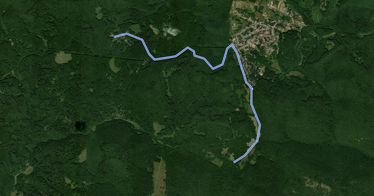 Маршрут Lófő-tisztás – Hollóstető -zöld mtb jelzés на спутниковом снимке
