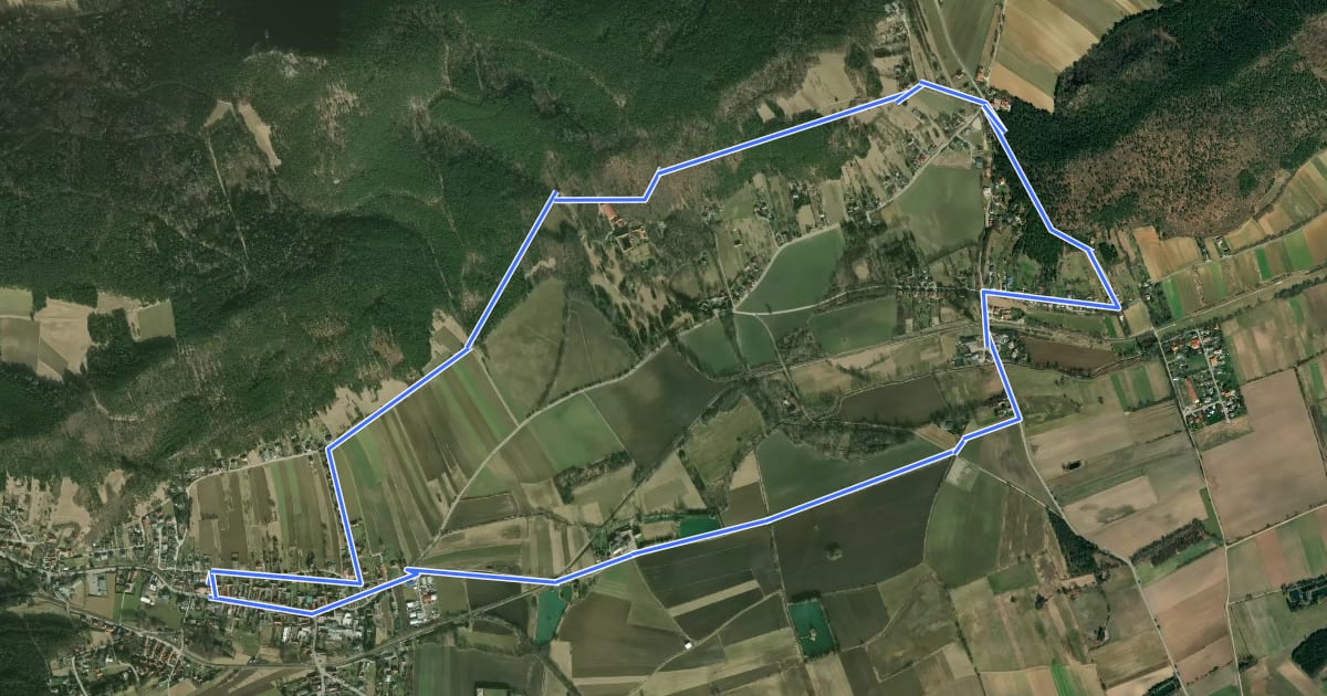 Маршрут Löffler Runde Schloss Strelzhof bei Willendorf на спутниковом снимке