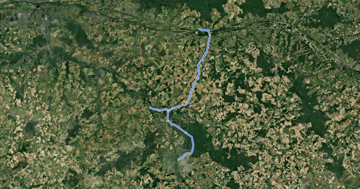 Маршрут L'Indre à Vélo - Loches - Chenonceaux на спутниковом снимке
