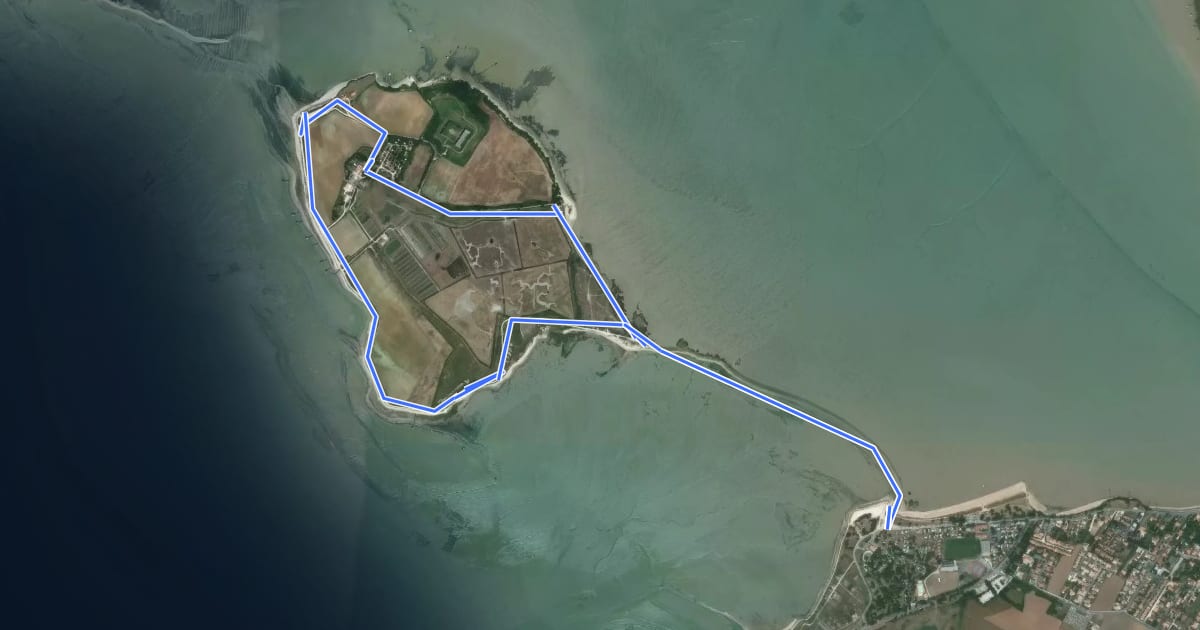 Маршрут L'Île Madame на спутниковом снимке