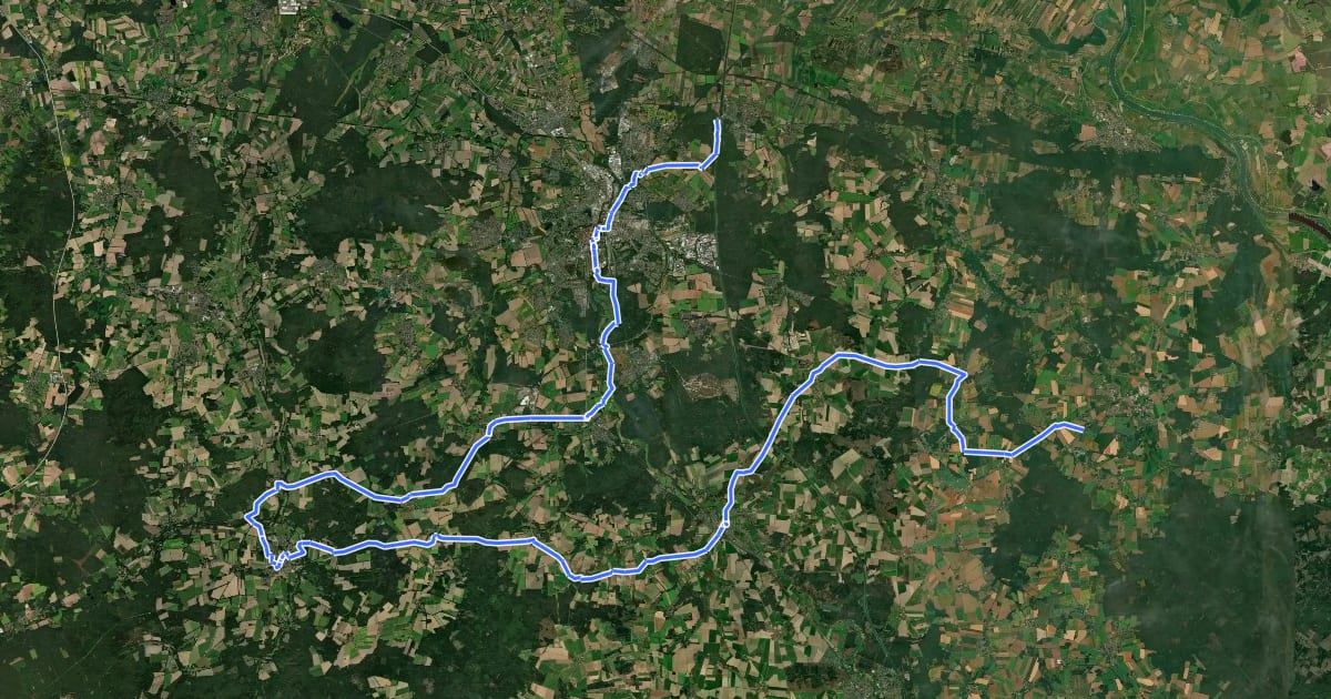 Маршрут Lüneburger Waldtour на спутниковом снимке