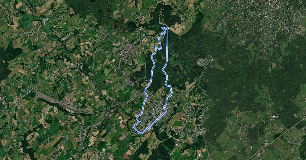 Маршрут Längs der Grenzsteine um Neutral-Moresnet на спутниковом снимке
