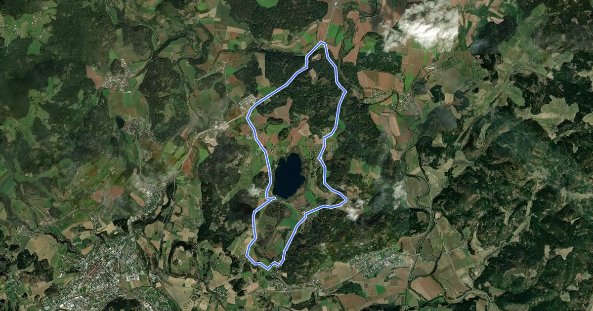 Маршрут Längsee Tour на спутниковом снимке