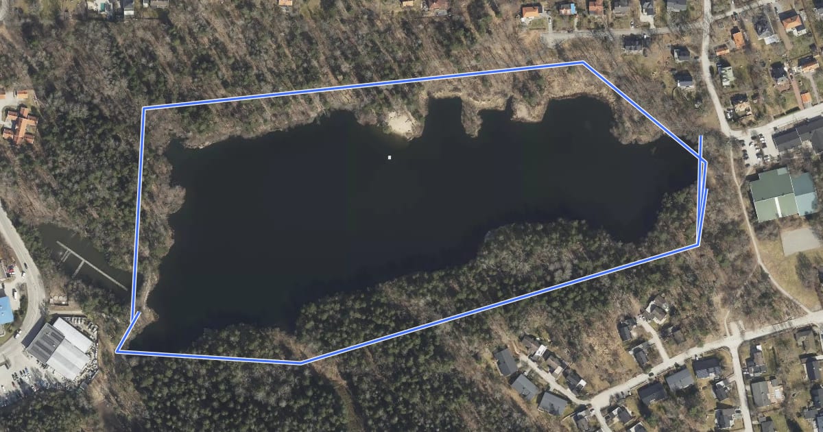 Маршрут Långsjön runt на спутниковом снимке