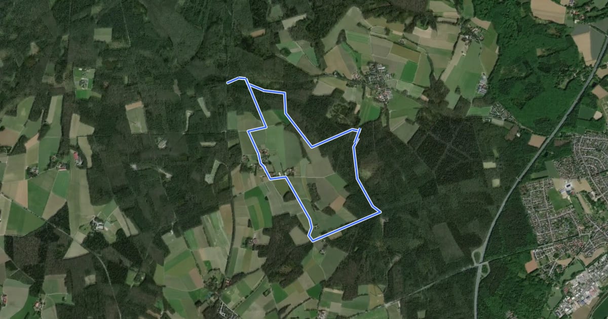 Маршрут Lünzumer Mark Rundweg A9 на спутниковом снимке