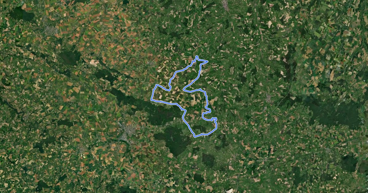 Маршрут L'Orne à Vélo : Autour de Chambois à vélo на спутниковом снимке