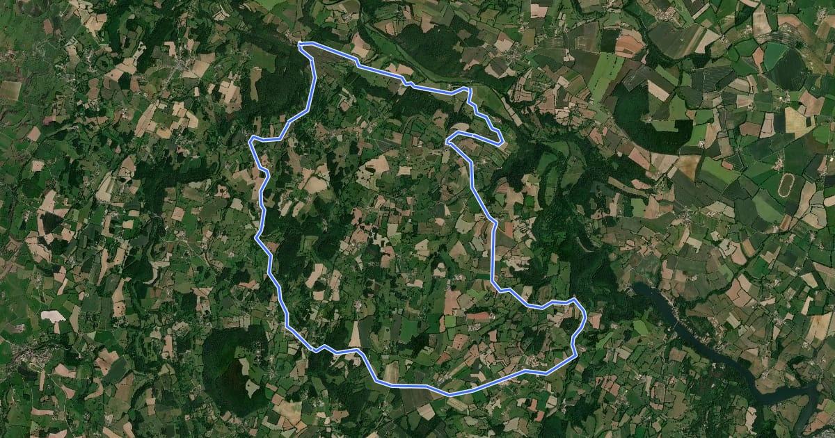 Маршрут L'Orne à Vélo : Des panoramas à couper le souffle à vélo на спутниковом снимке