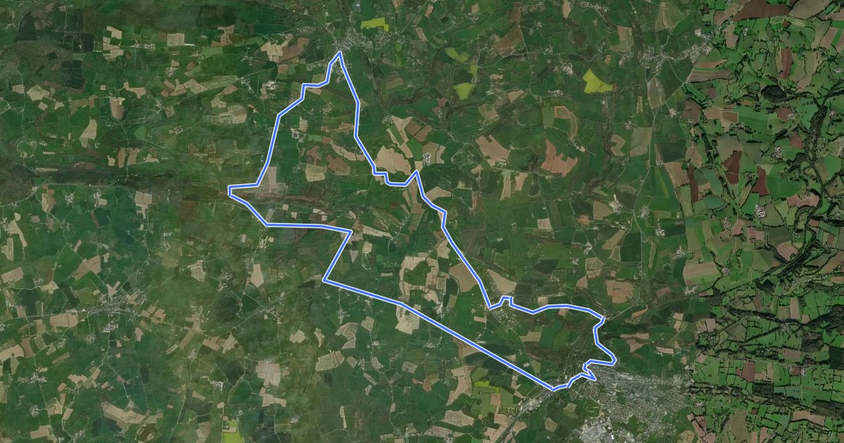 Маршрут L'Orne à Vélo : Donfromt [2] на спутниковом снимке