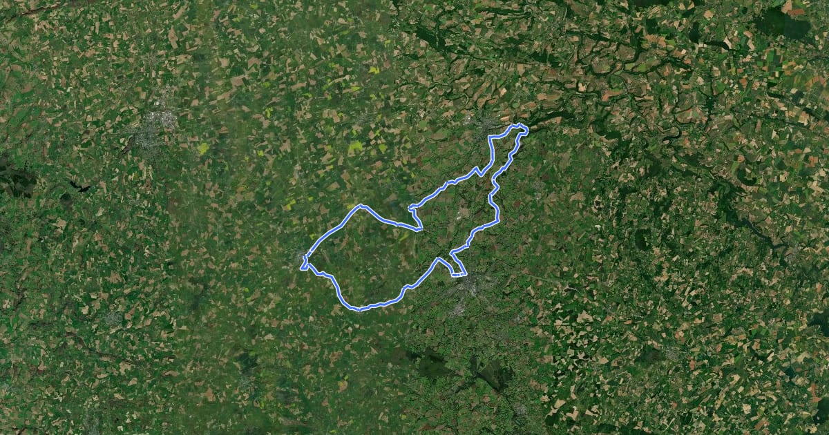 Маршрут L'Orne à Vélo : Flers [1] на спутниковом снимке