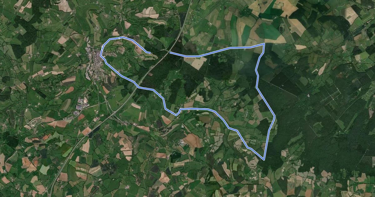 Маршрут L'Orne à Vélo : Gacé [2] на спутниковом снимке