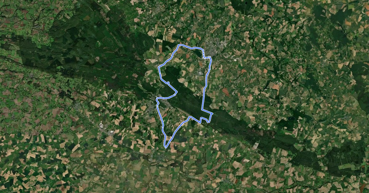 Маршрут L'Orne à Vélo : La Ferté-Macé [2] на спутниковом снимке