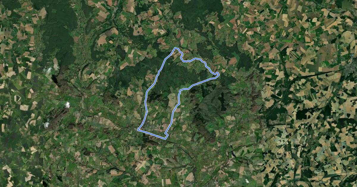 Маршрут L'Orne à vélo : La route royale на спутниковом снимке