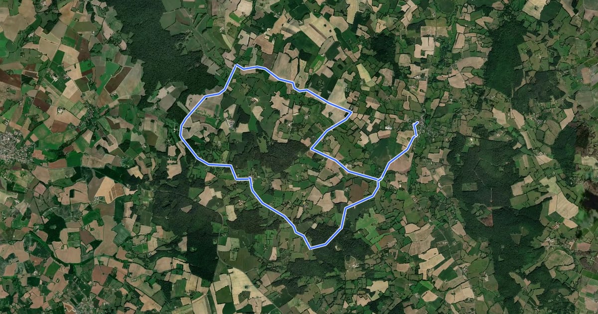 Маршрут L'Orne à Vélo : La vallée de la Même à vélo на спутниковом снимке