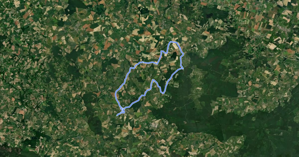 Маршрут L'Orne à Vélo : Terroirs et paysages à vélo на спутниковом снимке