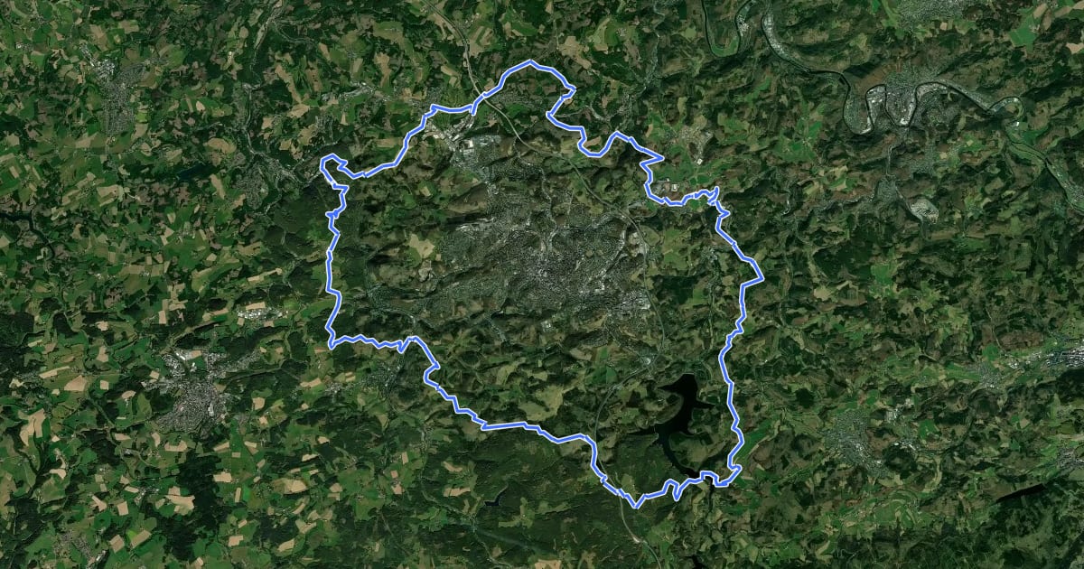 Маршрут (L) Rundweg Lüdenscheid на спутниковом снимке