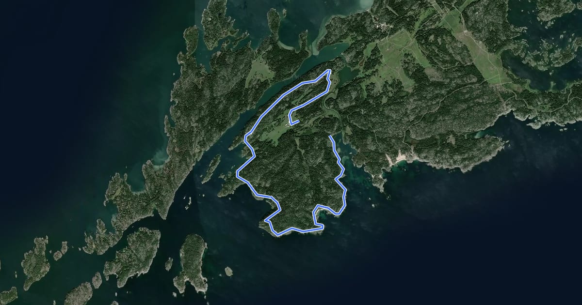 Маршрут Ålö runt на спутниковом снимке