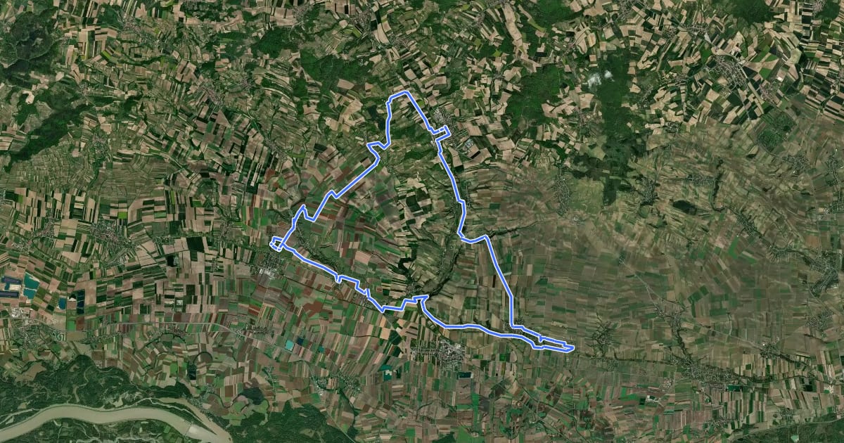 Маршрут Löss Tour на спутниковом снимке