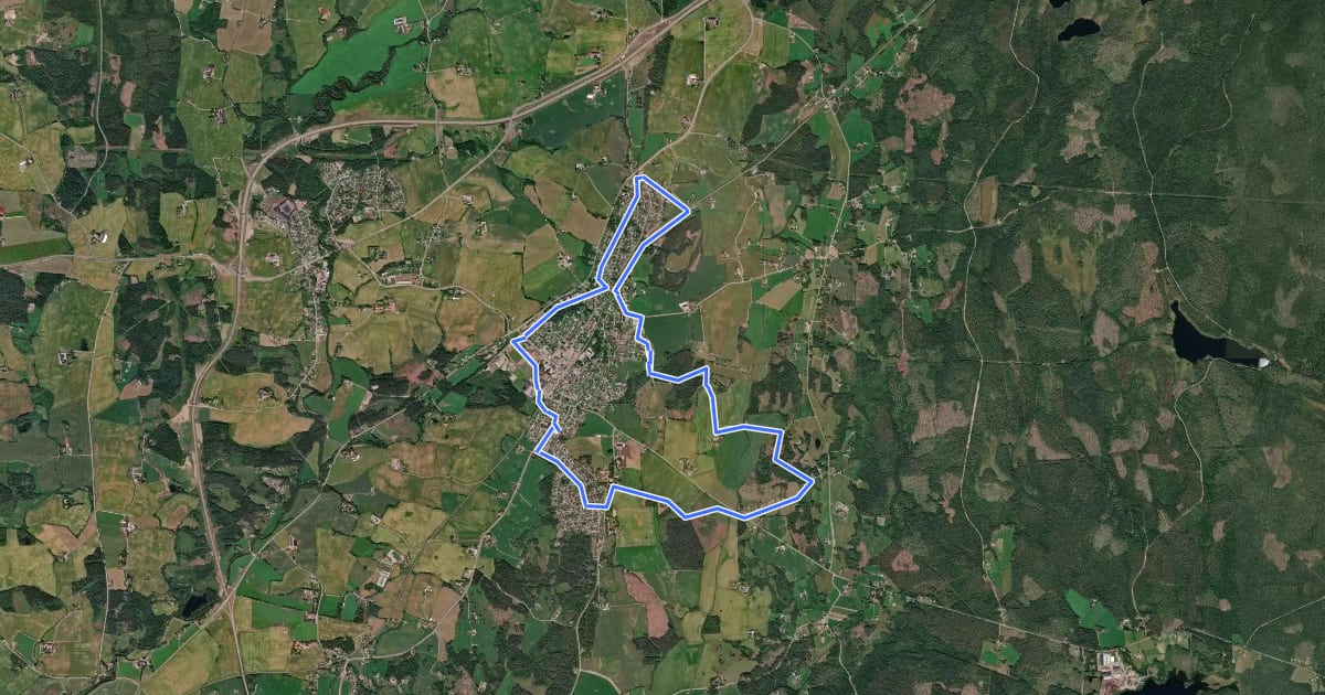 Маршрут Løtenrunden на спутниковом снимке