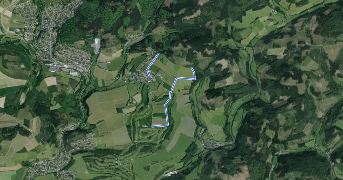 Маршрут Lüttmecke Rundweg A6 на спутниковом снимке