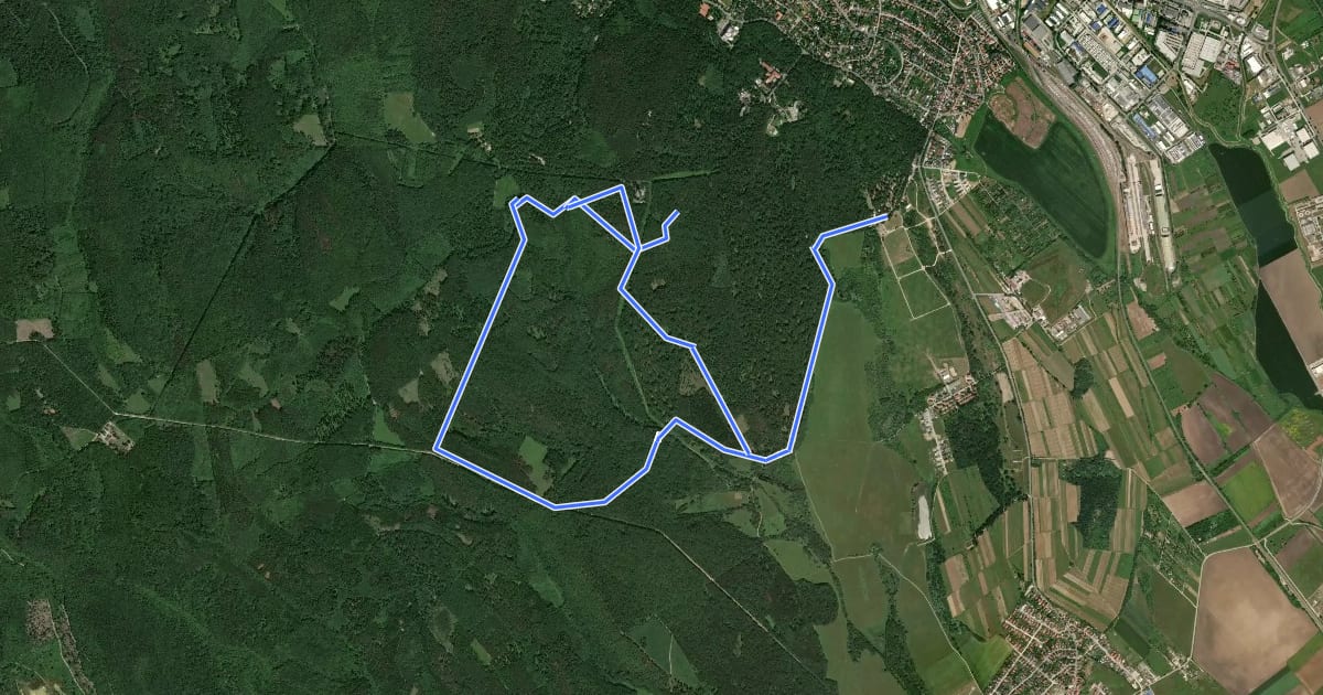 Маршрут Lővér MTB Tanösvény на спутниковом снимке