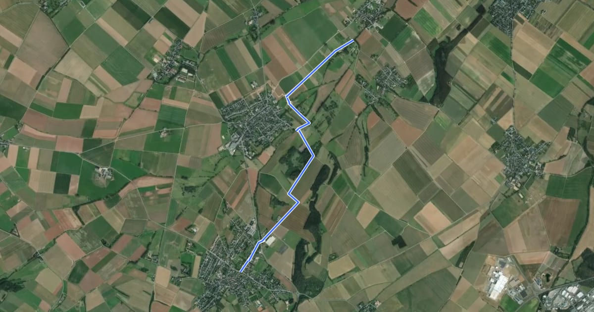 Маршрут Lövenich (53) - Schwerfen (57) на спутниковом снимке