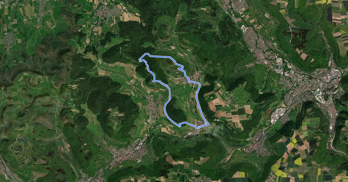 Маршрут Löwenpfade: Wasserberg-Tour на спутниковом снимке