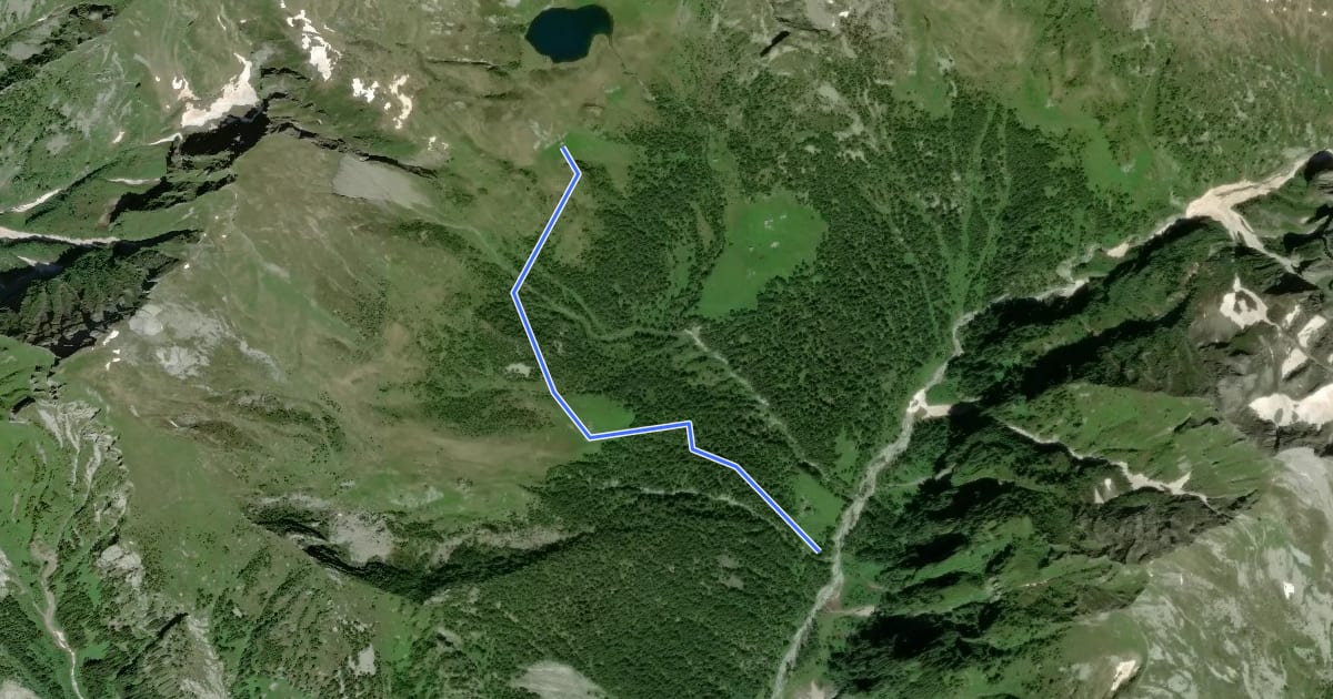 Маршрут L03b - Alpe Nocca - Rifugio Sironi на спутниковом снимке