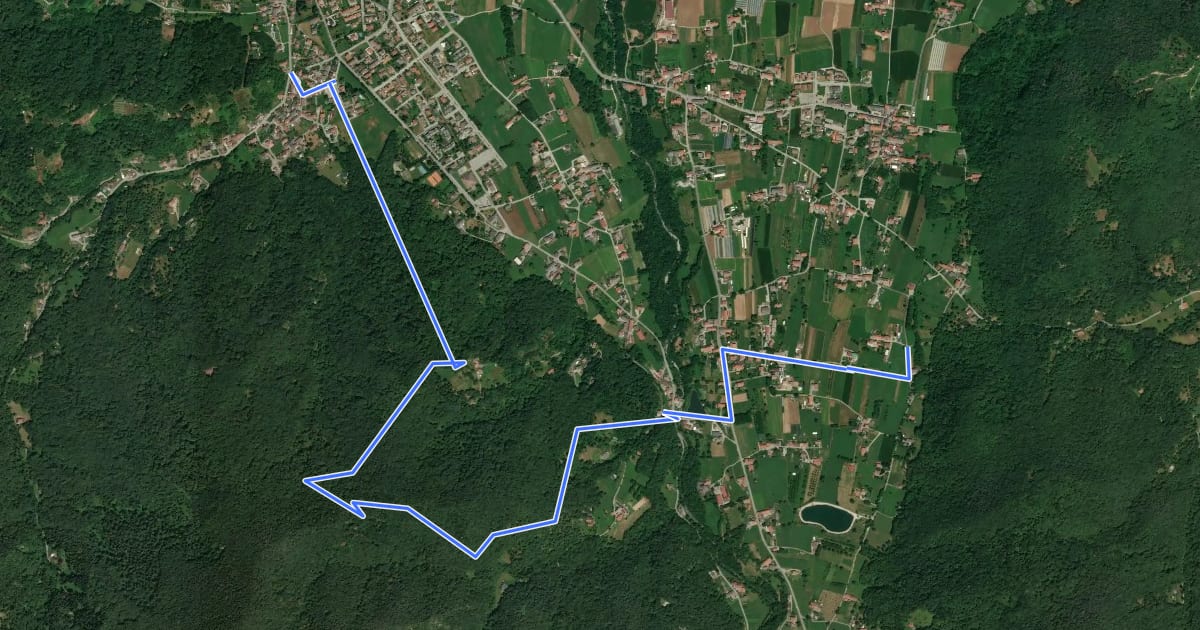 Маршрут L42 на спутниковом снимке