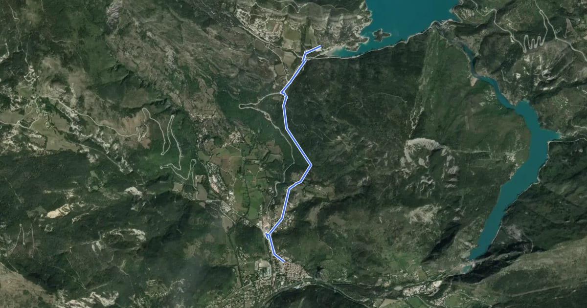 Маршрут La Baie du Cheiron на спутниковом снимке