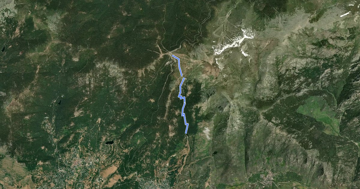 Маршрут La Barranca - Pto. de Navacerrada на спутниковом снимке