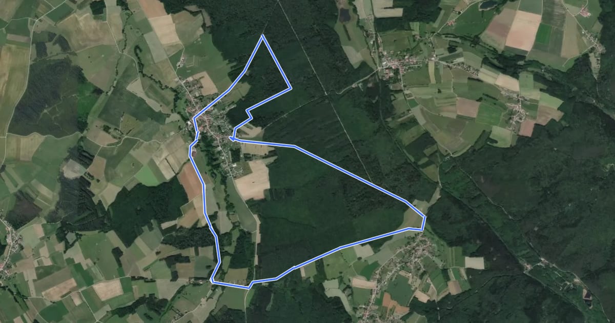 Маршрут La Basse des Cailles на спутниковом снимке
