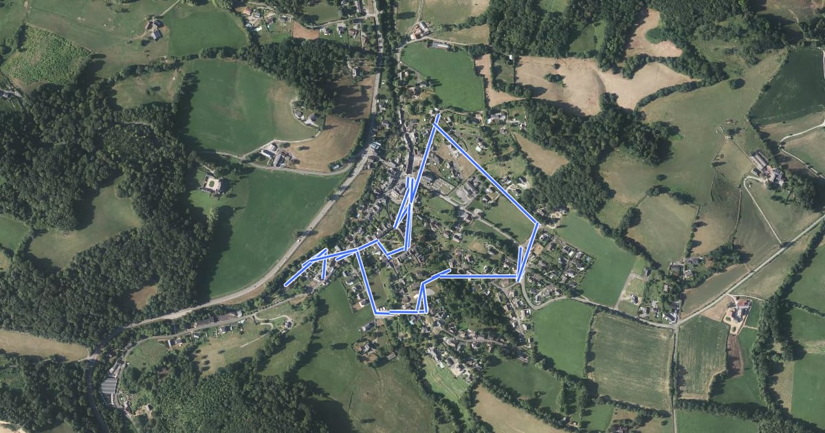 Маршрут La Bastide (Circuit patrimoine) на спутниковом снимке
