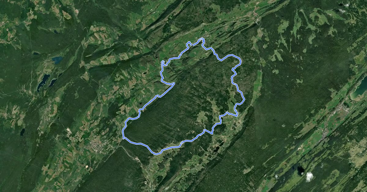 Маршрут La Bique du Mont-Noir на спутниковом снимке