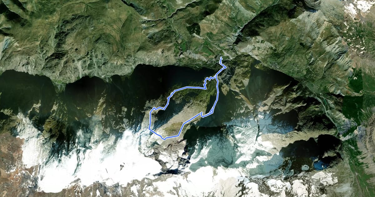 Маршрут La Brèche Pacave depuis La Grave на спутниковом снимке