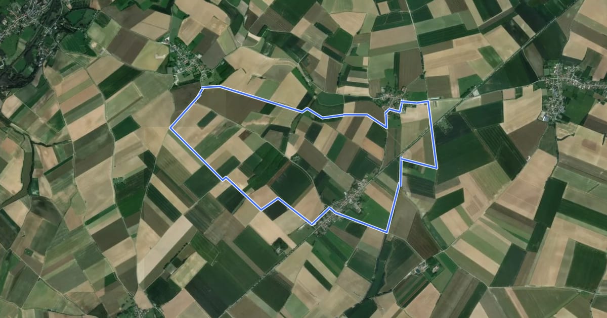 Маршрут La Butte de Warlencourt на спутниковом снимке