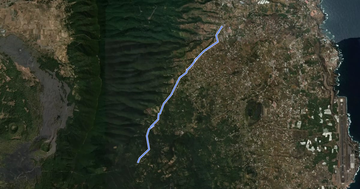 Маршрут La Calafata - Pista de El Carbonero на спутниковом снимке
