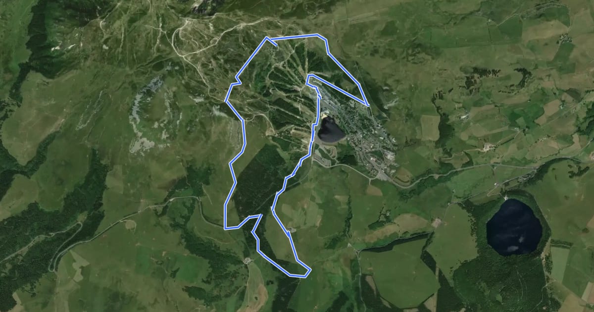 Маршрут La Chapelle de Vassivière на спутниковом снимке