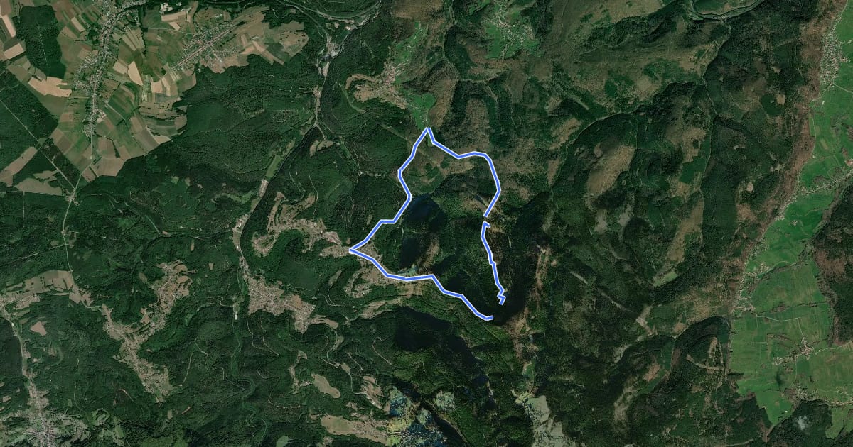 Маршрут La chapelle Saint-Fridolin et la Grotte des Francs-Tireurs на спутниковом снимке