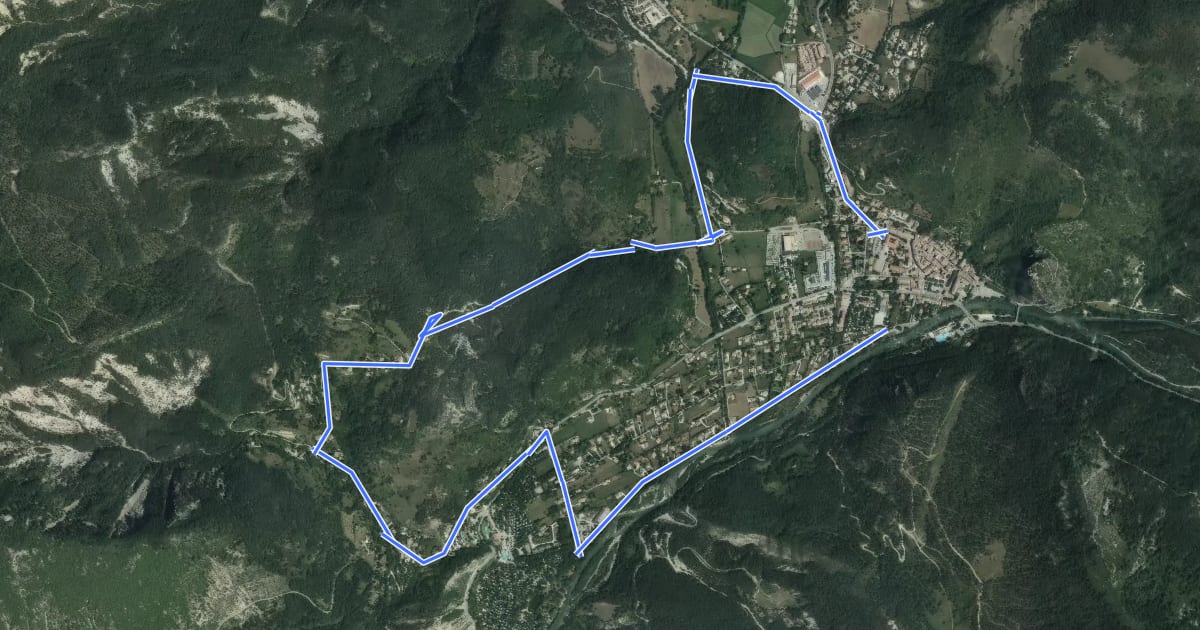 Маршрут La Colle Brayal на спутниковом снимке