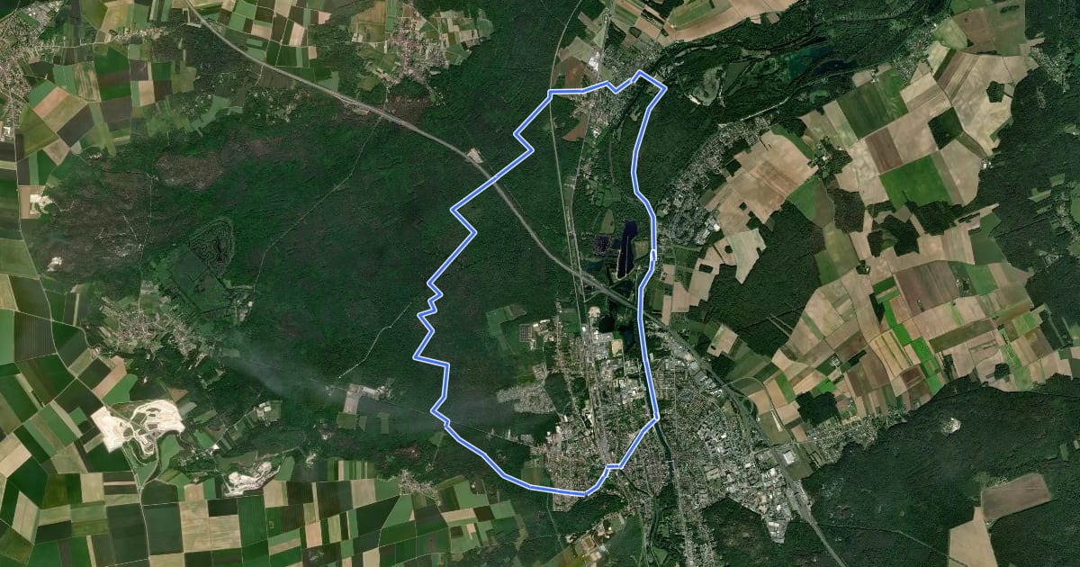 Маршрут La Commanderie de Beauvais en Gâtinais на спутниковом снимке