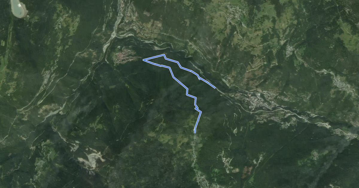 Маршрут La Corbassière на спутниковом снимке