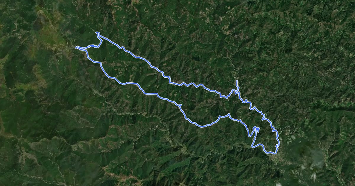 Маршрут La Corniche des Cévennes et la Vallée Française на спутниковом снимке
