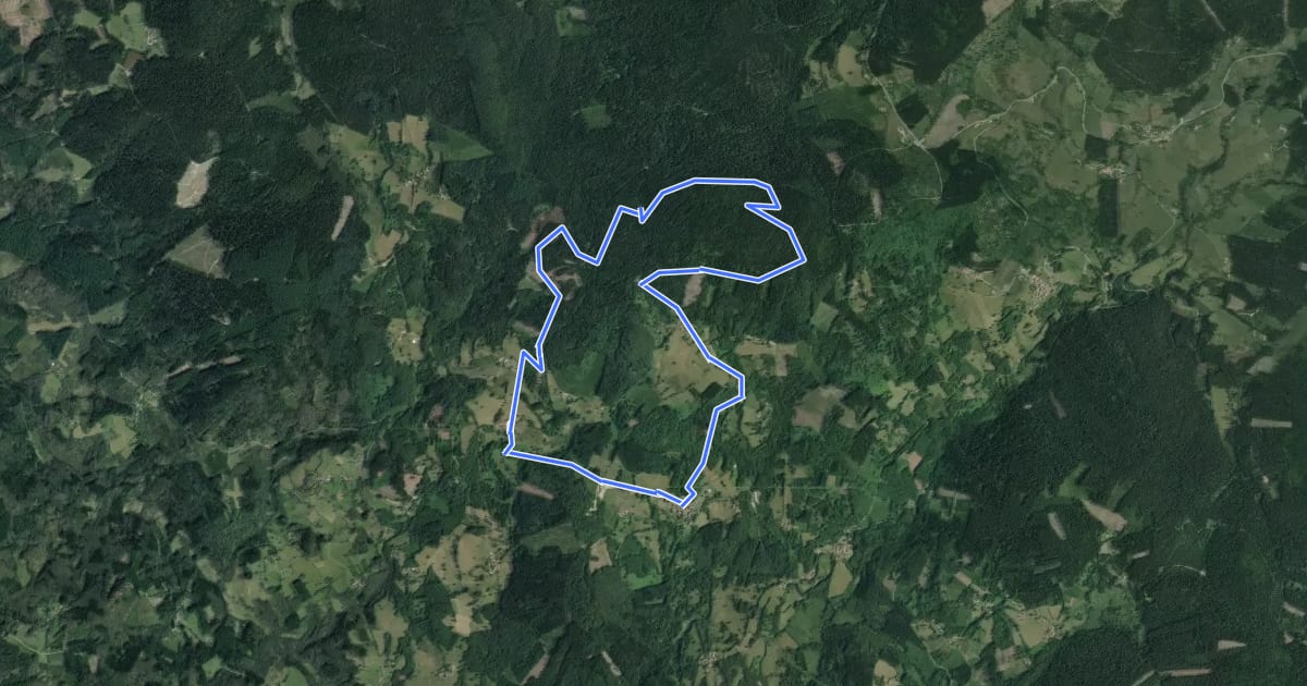 Маршрут La Croix de Fer на спутниковом снимке